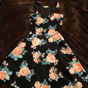 Black floral dress